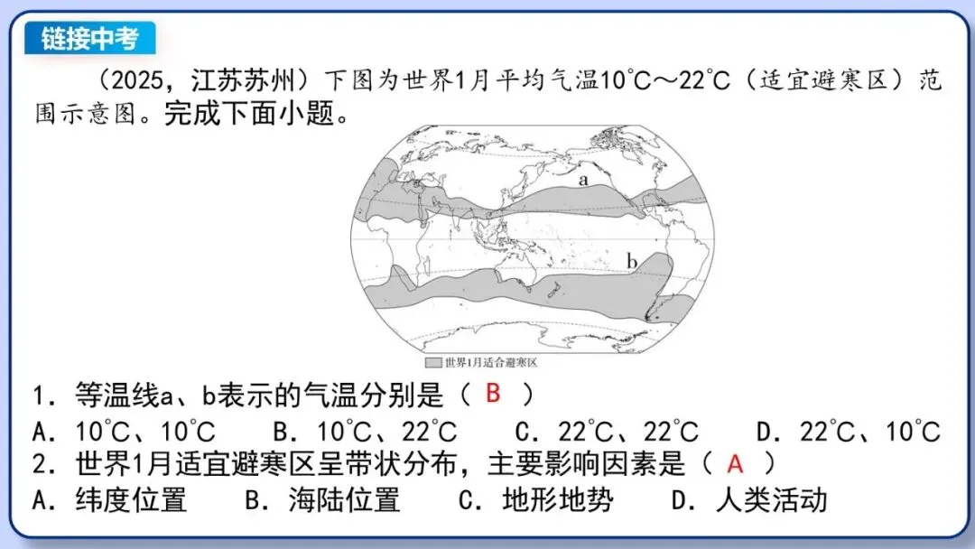 2026年中考地理复习专题六:天气与气候(课件+教学设计+课后习题) 第53张