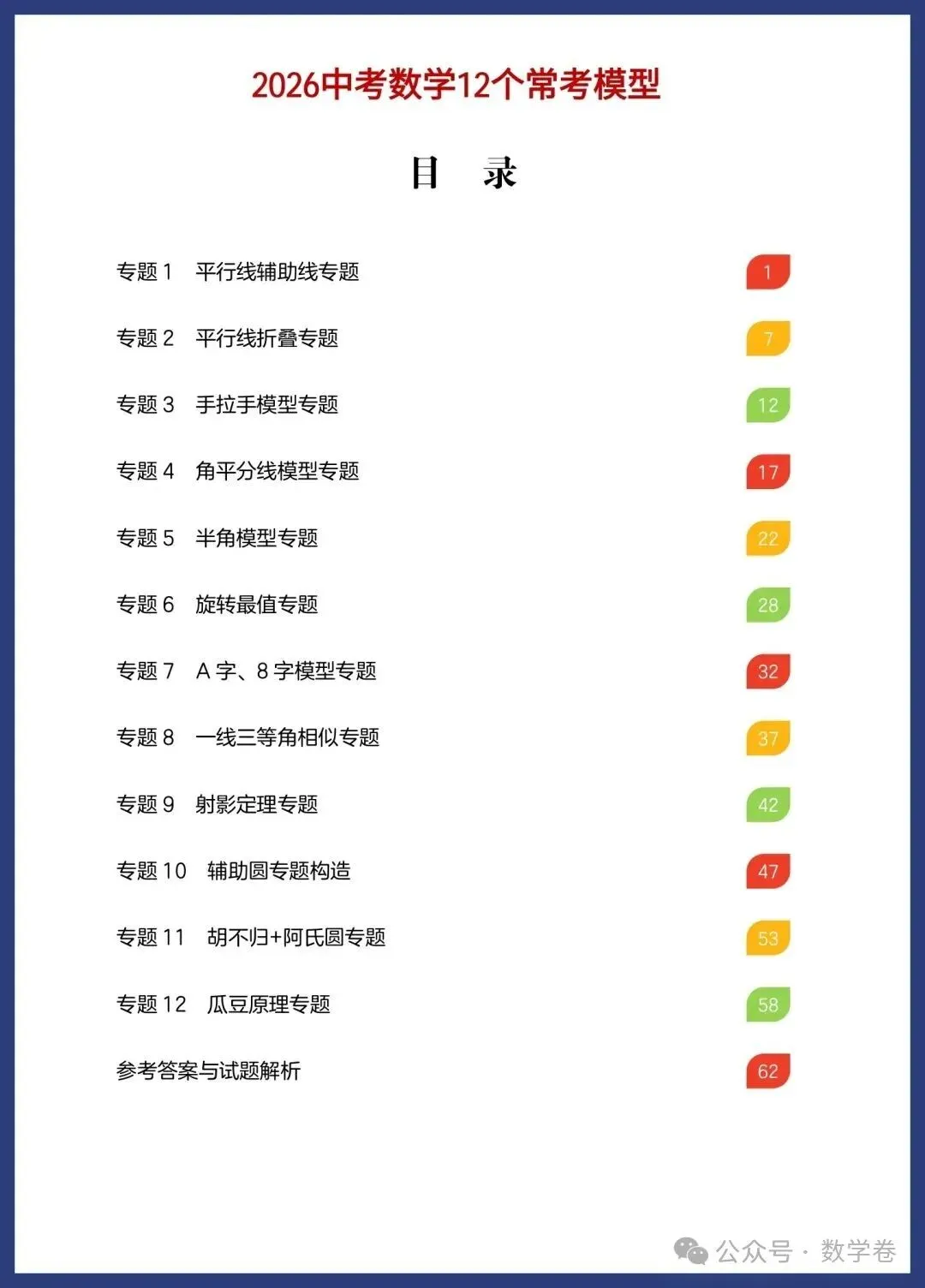 数学老师总结:吃透这12个几何模型,中考多拿15分 第1张 数学老师总结:吃透这12个几何模型,中考多拿15分 第1张