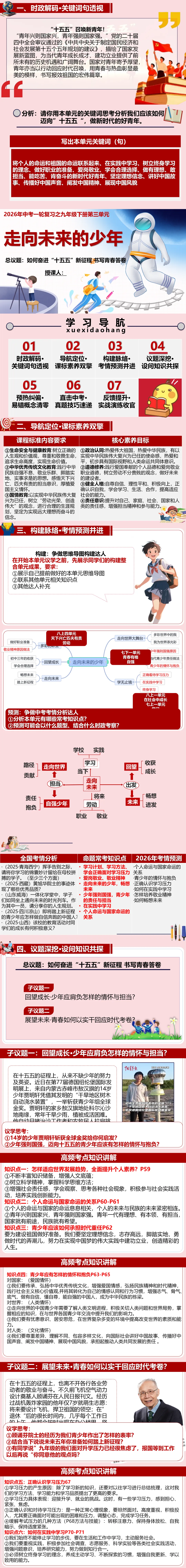 2026年中考一轮复习第三单元走向未来的少年 课件 第1张