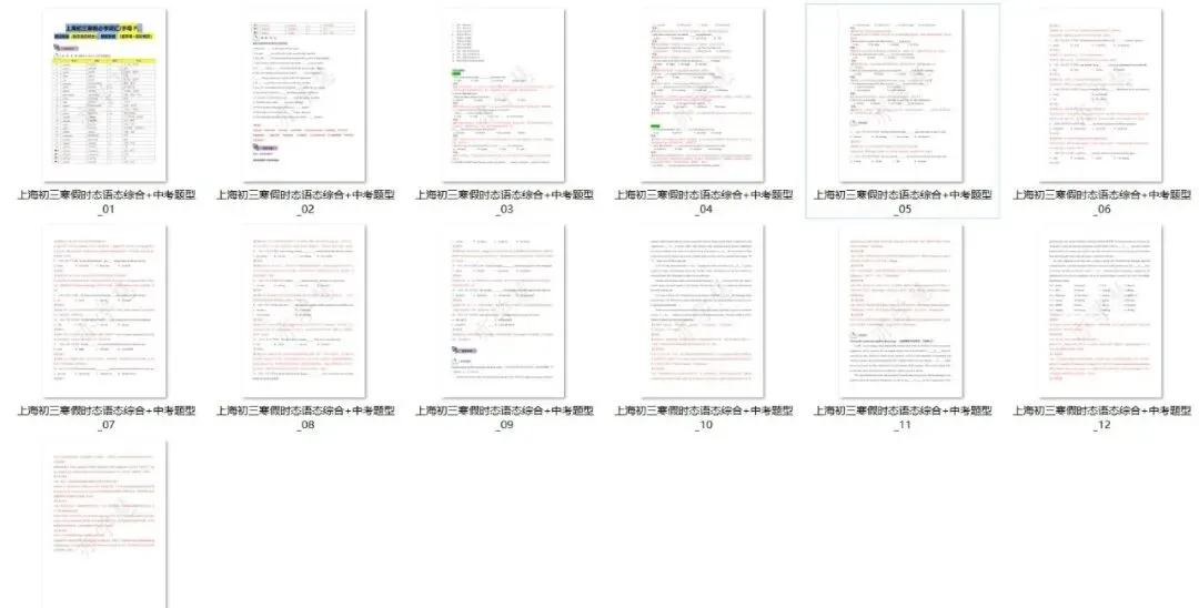 上海中考寒假英语语法(二) 第6张 上海中考寒假英语语法(二) 第6张