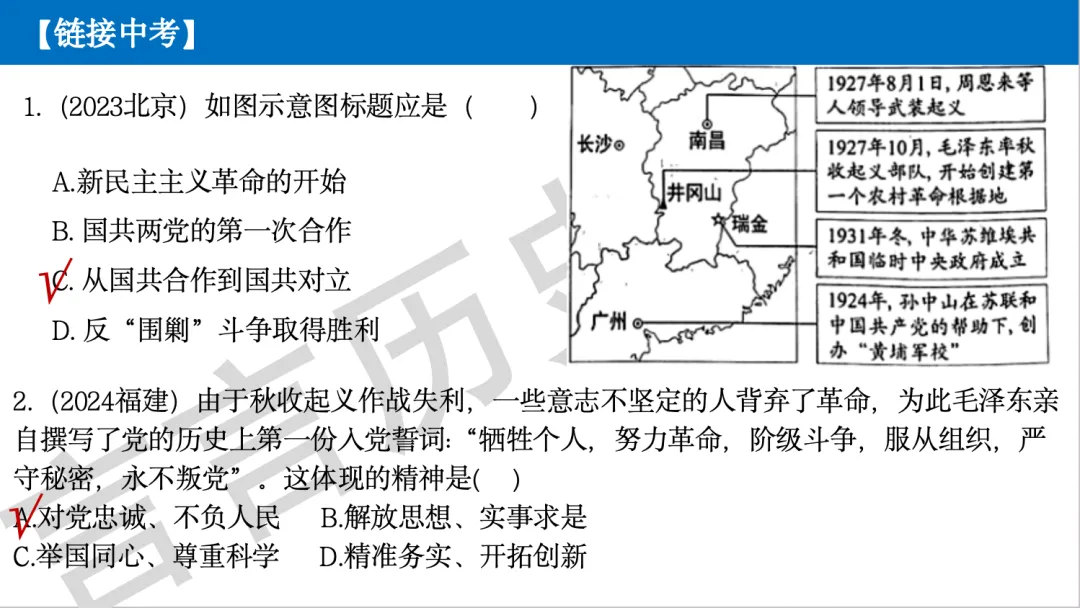 2026年中考历史一轮单元复习:八上第五单元《从国共合作到国共对立》 第18张 2026年中考历史一轮单元复习:八上第五单元《从国共合作到国共对立》 第18张