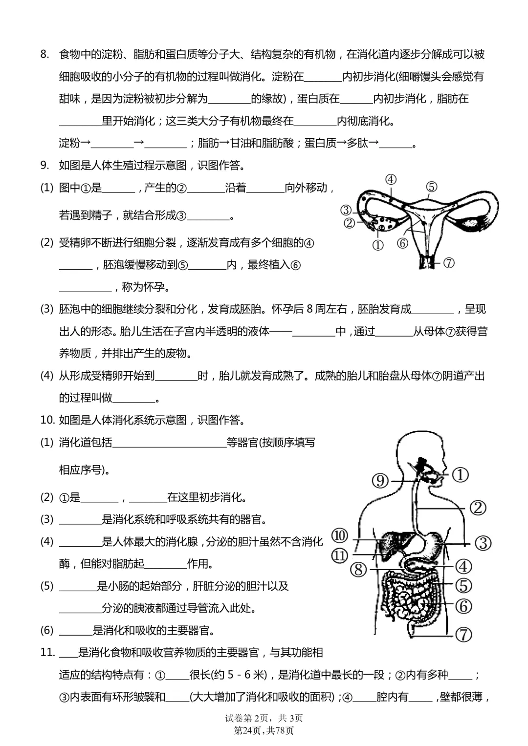 2026年最新版中考会考生物知识点18天过关练,文末有完整版可打印,学霸学习好帮手,建议家长打印! 第16张