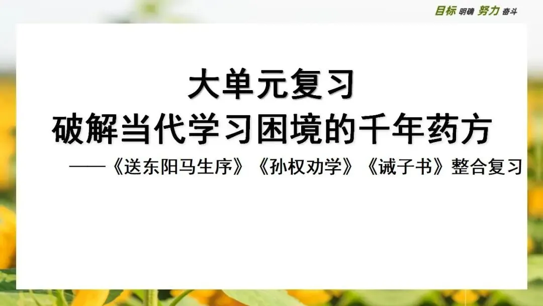 中考大单元复习:破解当代学习困境的千年药方 第2张