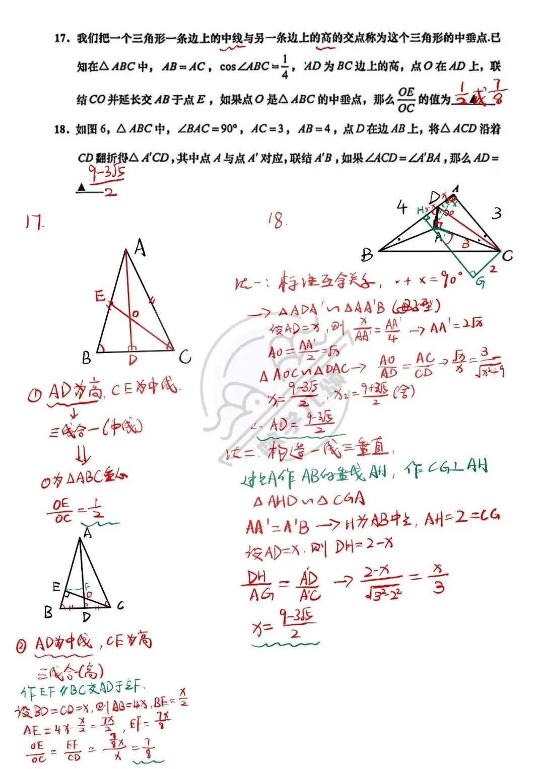 2026上海中考普陀数学一模解析 第5张