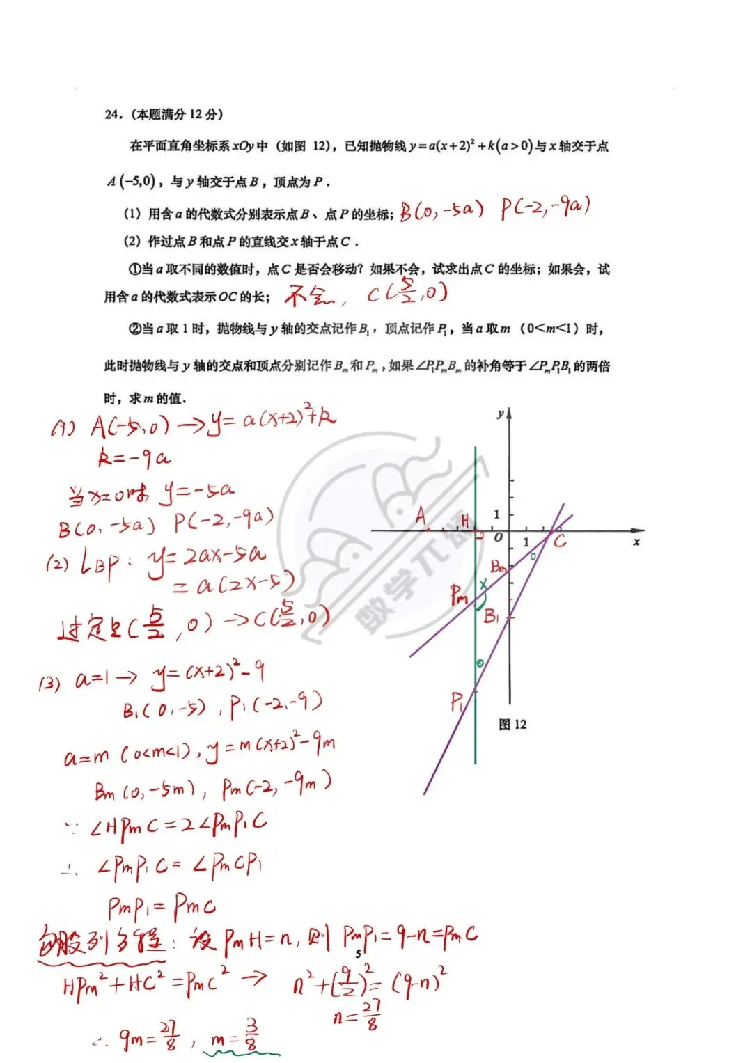2026上海中考普陀数学一模解析 第9张