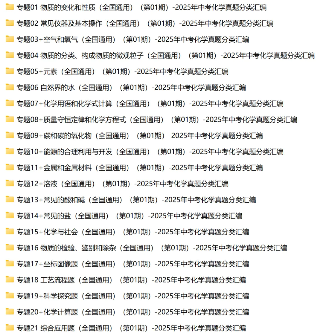 2025年中考化学真题分类汇编(全国通用) 第2张 2025年中考化学真题分类汇编(全国通用) 第2张