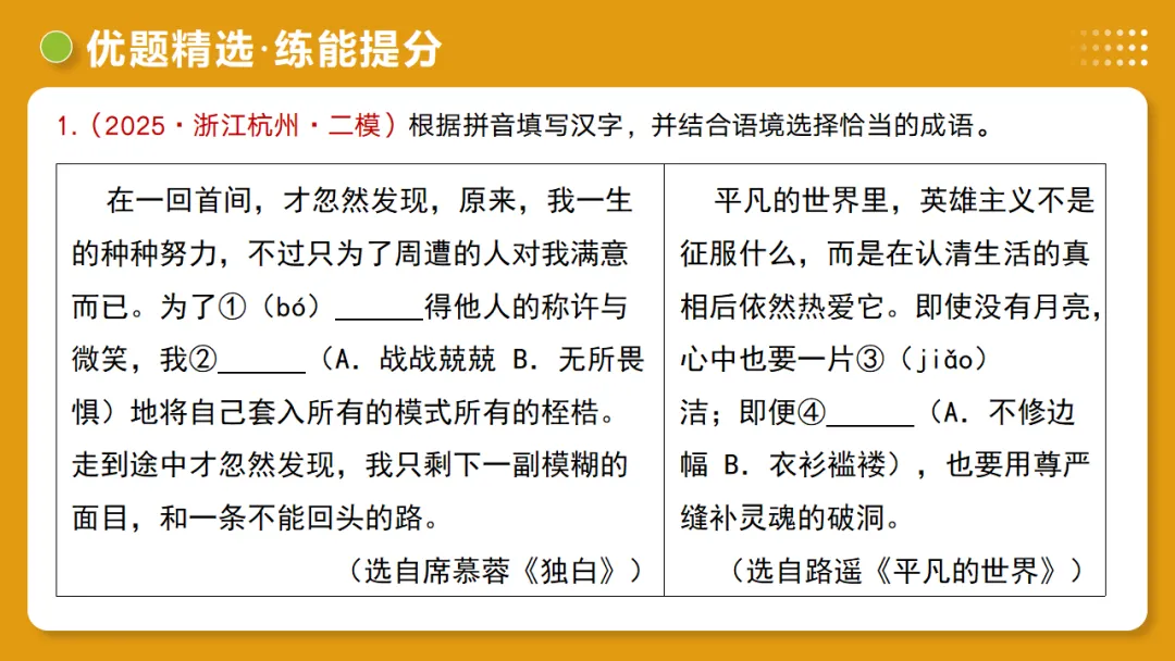 2026年中考复习第02讲《词语:理解、辨析与运用》讲练测 第61张 2026年中考复习第02讲《词语:理解、辨析与运用》讲练测 第61张