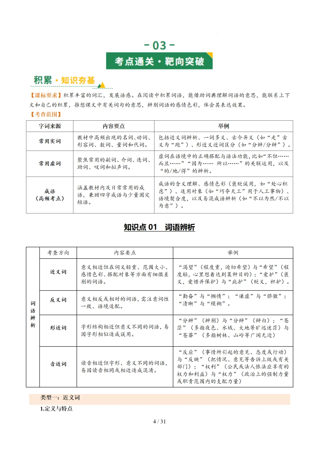 2026年中考复习第02讲《词语:理解、辨析与运用》讲练测 第72张 2026年中考复习第02讲《词语:理解、辨析与运用》讲练测 第72张