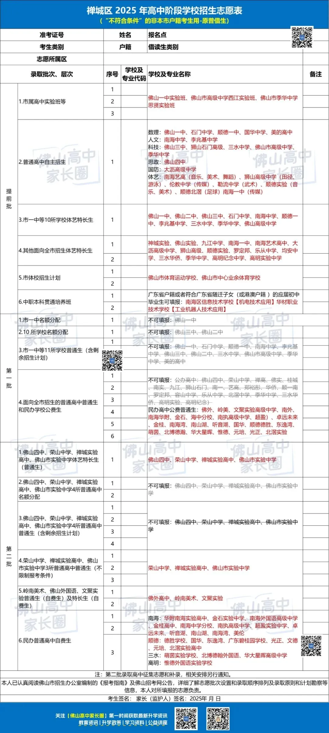 26中考必看!普借生能报哪些公办高中?佛山五区能报高中汇总.... 第9张
