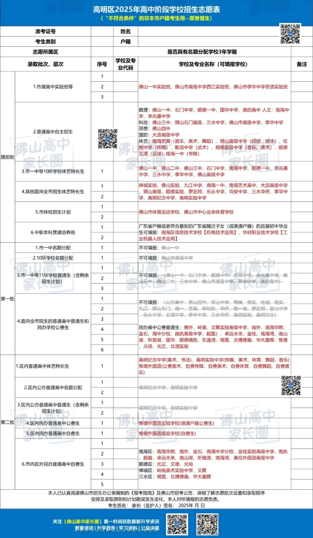26中考必看!普借生能报哪些公办高中?佛山五区能报高中汇总.... 第15张