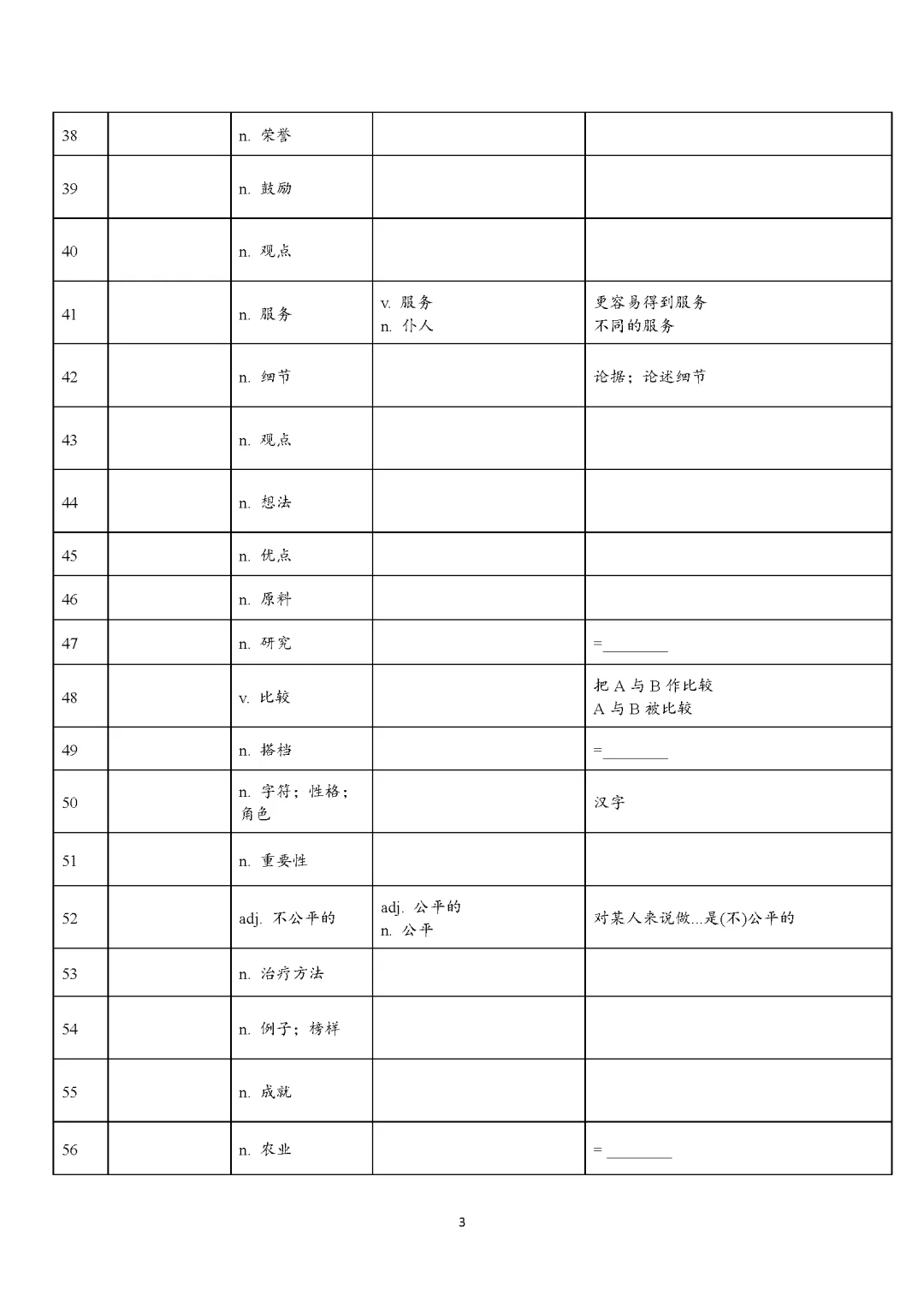 成都中考阅读词汇总结 第3张