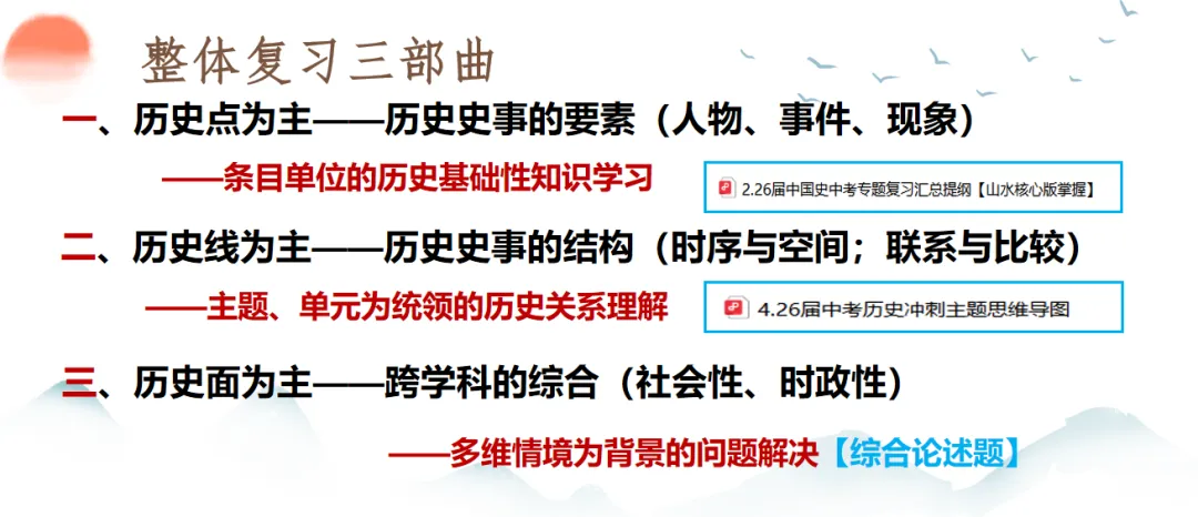 【山水复习】掌握中考历史关键:26届寒假中国古代史高效复习指南 第6张