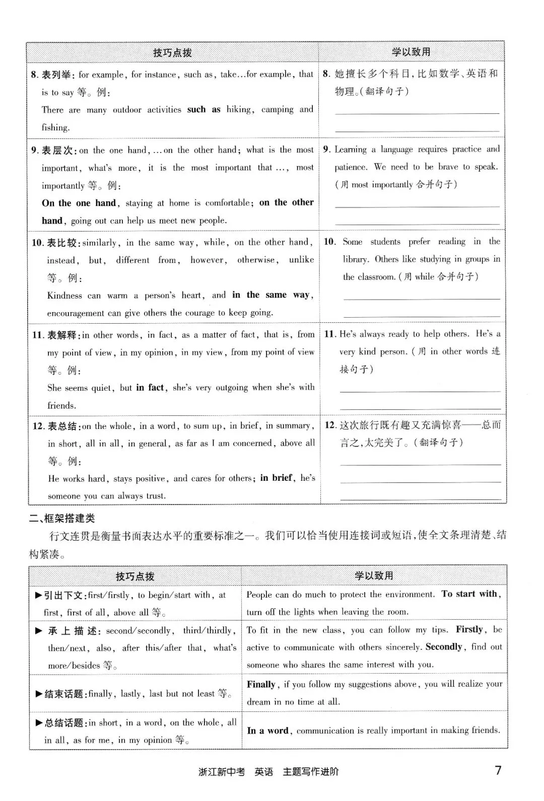 2026春新中考英语主题写作进阶训练 第7张