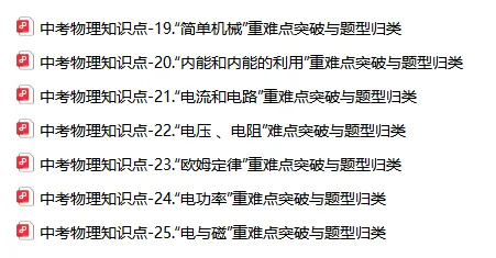 【资料】中考物理知识点梳理(三) 第8张 【资料】中考物理知识点梳理(三) 第8张