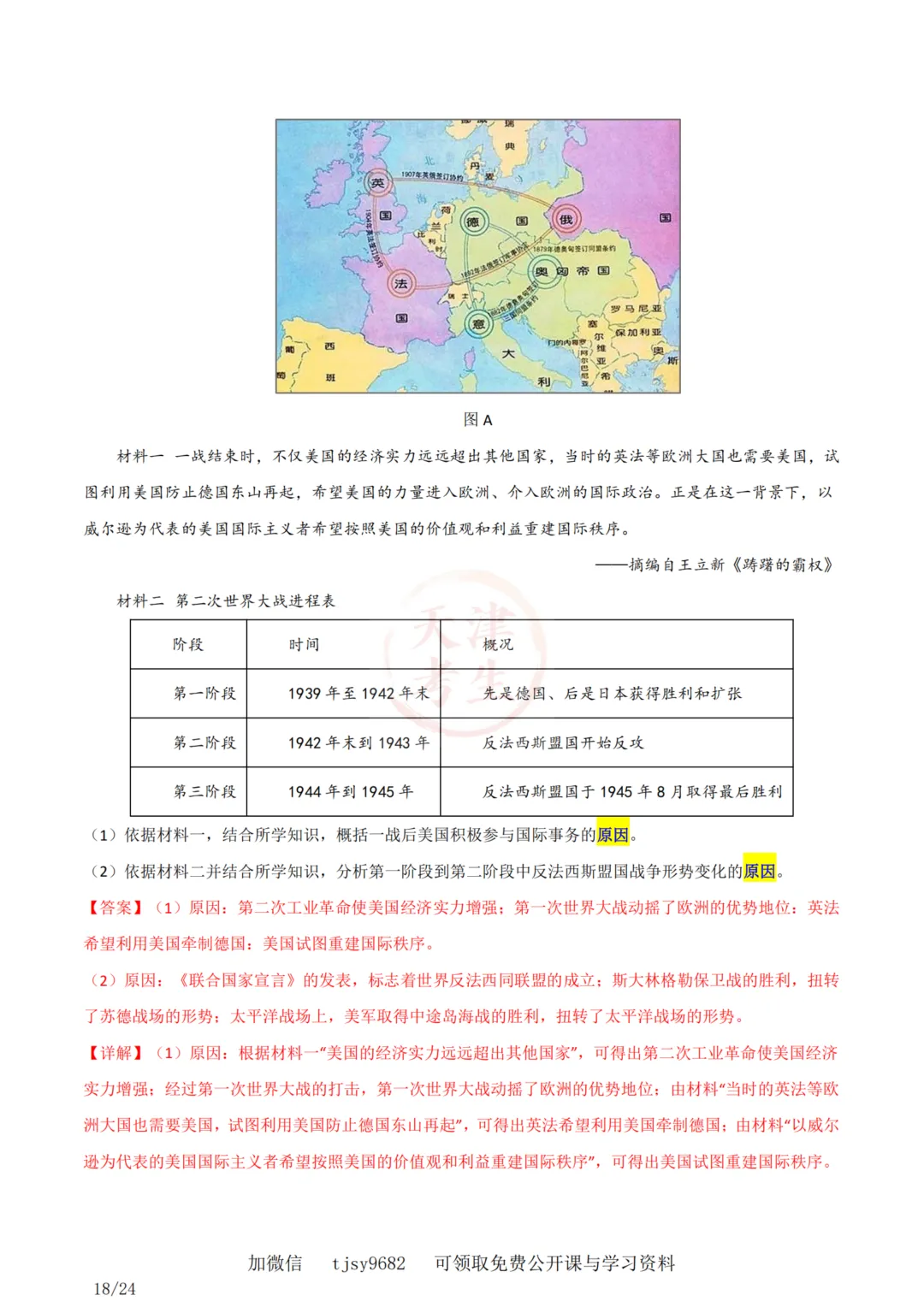 中考历史答题模板材料综合背景原因条件 第21张