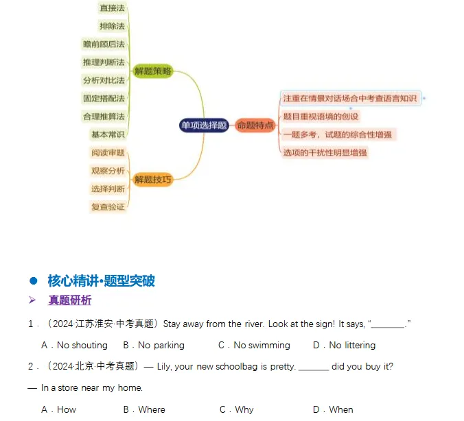 中考英语必考题型专项练习 第2张