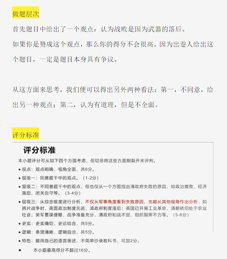 背完加分!上海中考历史满分答题技巧+小论文专题训练 第6张