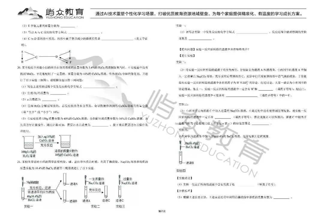 2025年南岗区中考化学一模试卷 第5张