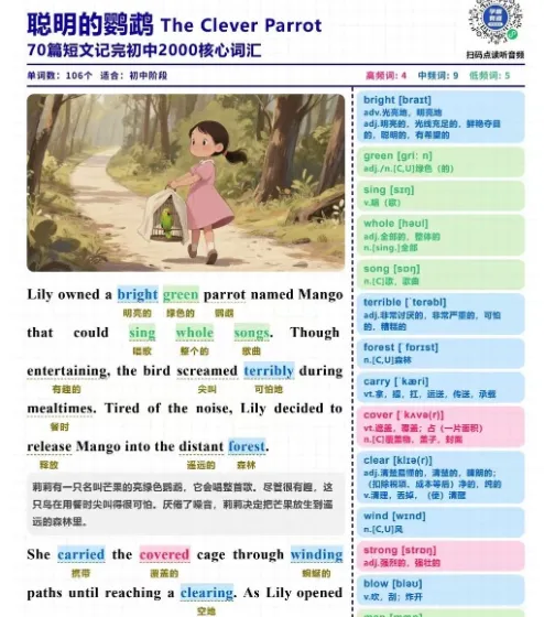 中考英语救星!70 篇短文搞定 2000 词,背单词像追剧一样爽! 第5张