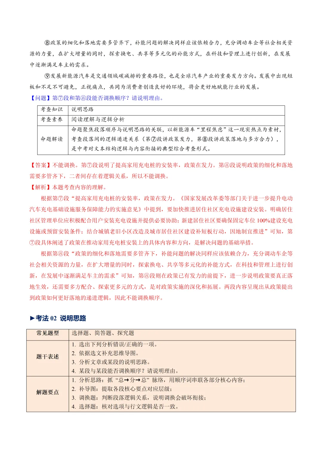 2026年最新中考语文一轮复习—说明文阅读 第02讲 说明顺序、思路与段落(课件+讲义+测练) 第14张