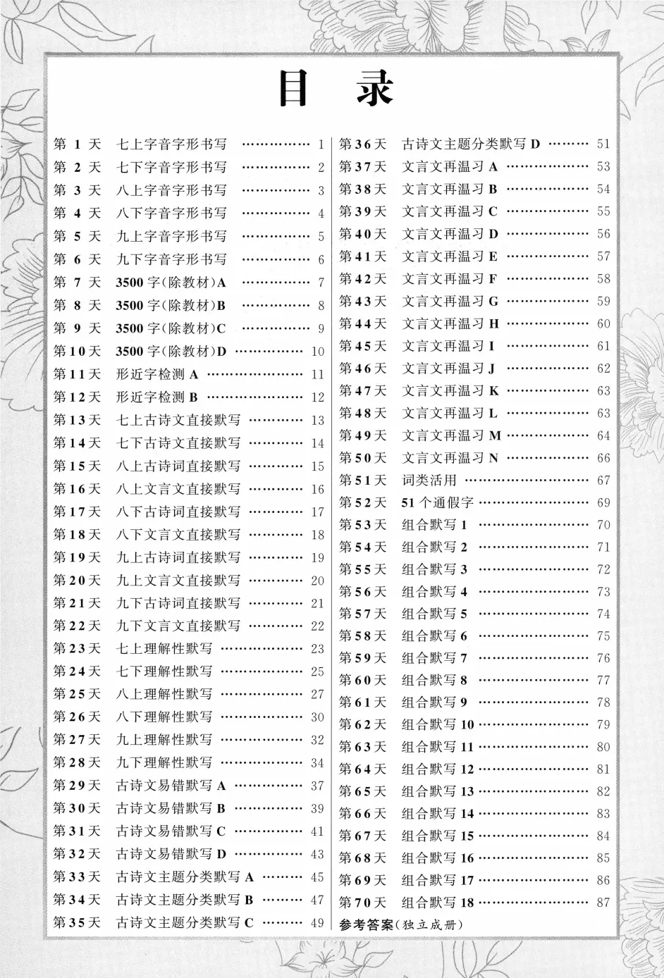 【初中语文】70天冲刺中考!每天15分钟,中考语文A卷古诗文言文字音字形成语病句各个专题提分手册,带答案,收藏练习! 第4张