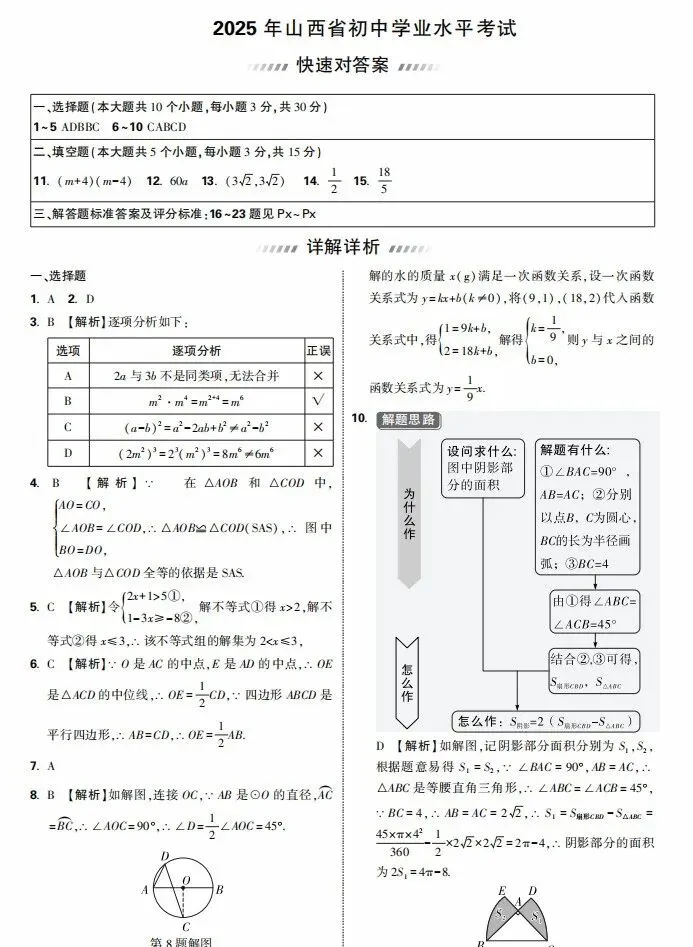 【中考真题】全国2025年中考真题试卷+答案+答题卡 第13张
