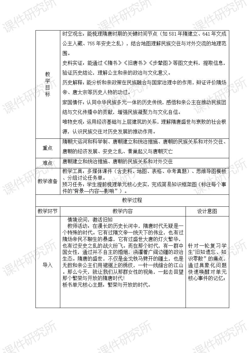 【26版中考一轮复习】七下第一单元《隋唐时期:繁荣与开放的时代》课件——从和亲公主视角看繁荣与开放的隋唐时代 | 自营系列 第38张