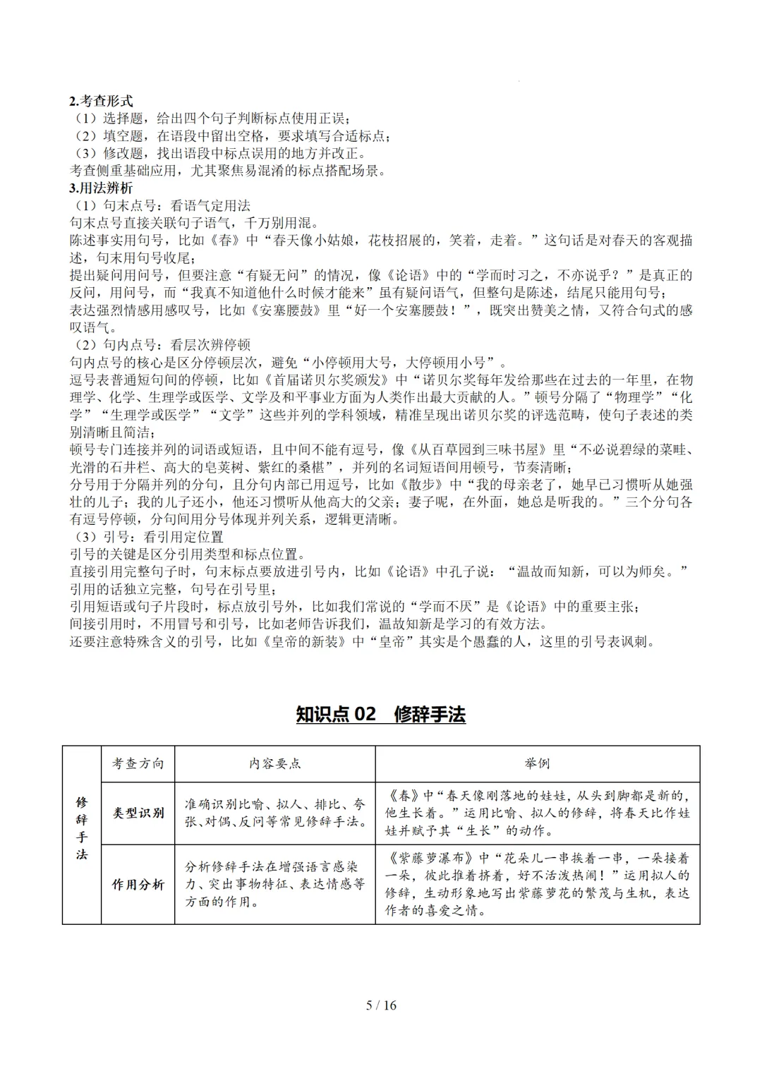 2026年中考复习第03讲《句子:病句、修辞、单复句》讲练测 第67张