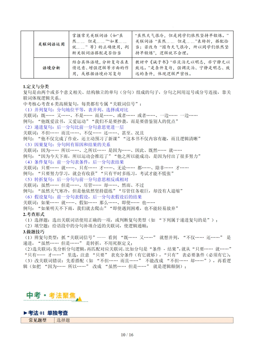 2026年中考复习第03讲《句子:病句、修辞、单复句》讲练测 第72张