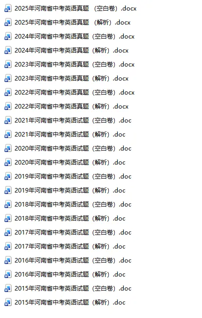 河南历年中考真题试卷合集(2015-2025) 第3张