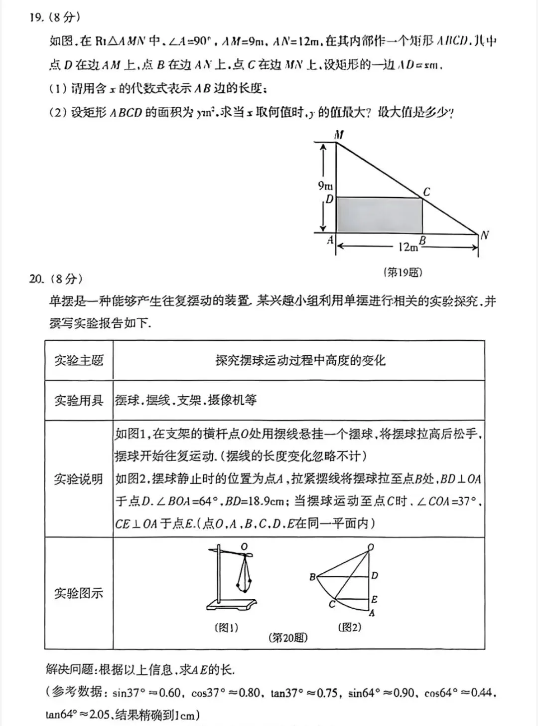 2025中考数学沈阳和平零模试卷 第5张