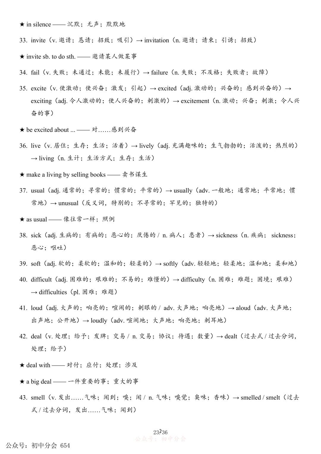 2026年中考英语必备词性转换背诵清单(可打印) 第23张