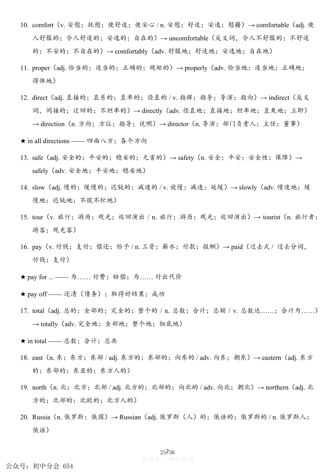 2026年中考英语必备词性转换背诵清单(可打印) 第25张