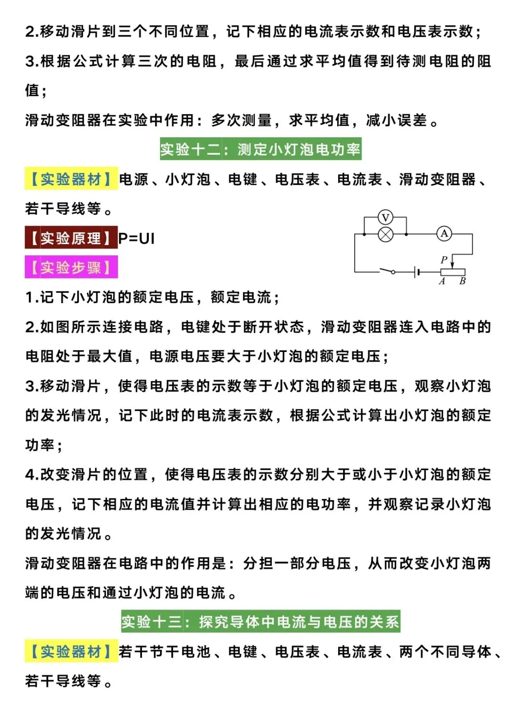 中考物理【15个常考实验】中考预习必备!实验器材+步骤+记录总归纳! 第4张 中考物理【15个常考实验】中考预习必备!实验器材+步骤+记录总归纳! 第4张