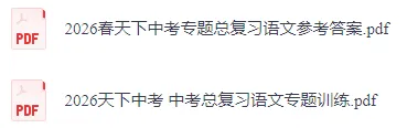 【初中语文】2026中考12专题总复习!(现代文阅读、古诗文阅读、语言文字运用、写作) 第3张