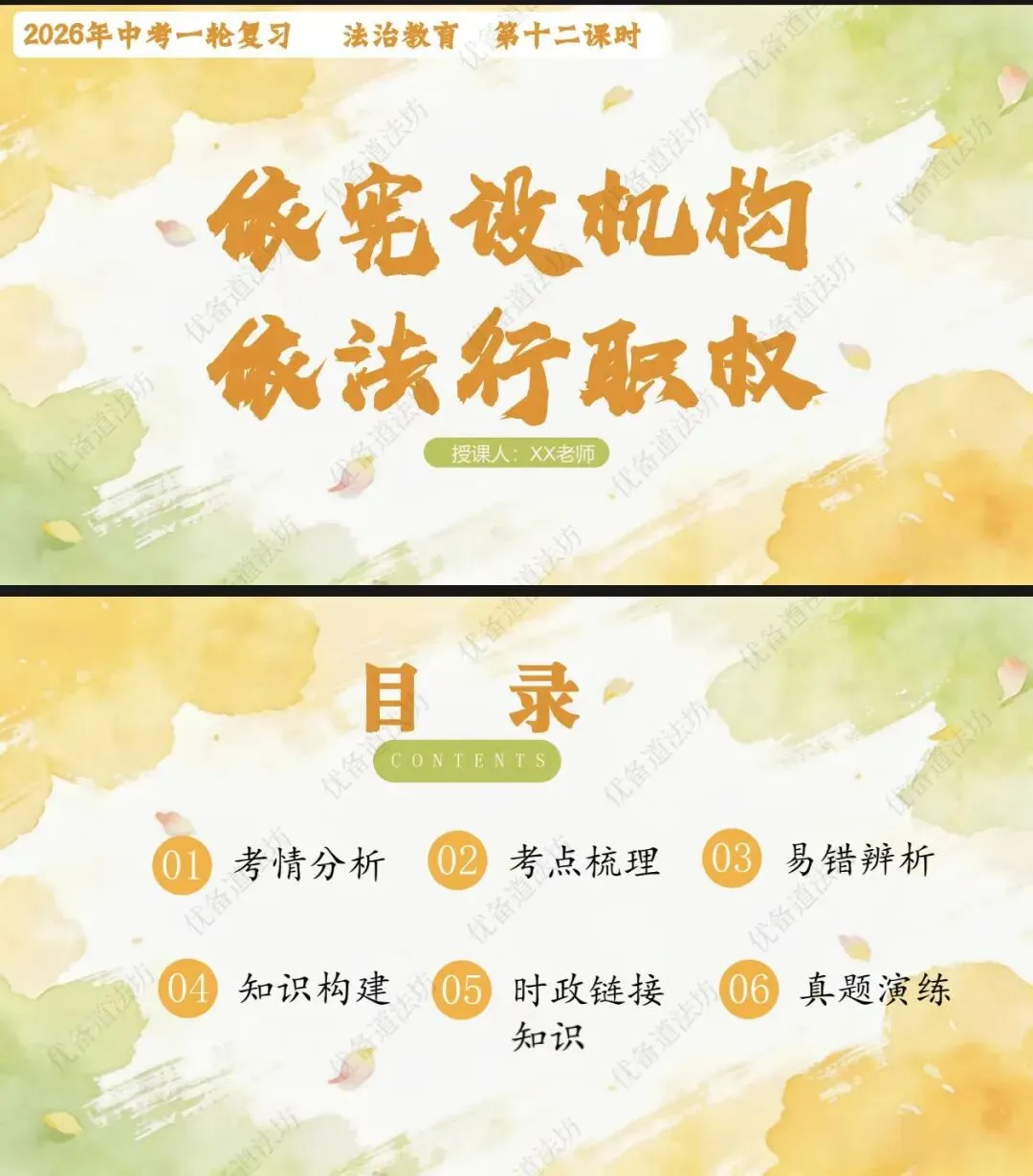 2026年中考一轮复习 12.依宪设机构 依法行职权[八下第一单元及第三单元](课件+教案+导学案) 第7张