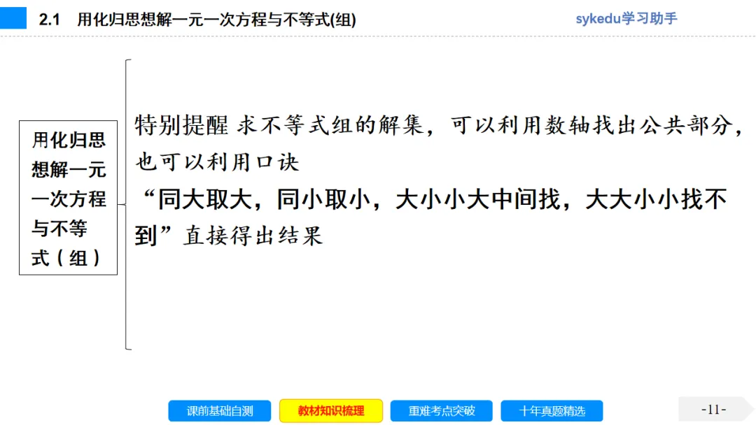 2.1一次方程(组)及其应用-初中数学中考-最新中考复习-sykedu学习助手-第一部分 安徽考点探究 第11张 2.1一次方程(组)及其应用-初中数学中考-最新中考复习-sykedu学习助手-第一部分 安徽考点探究 第11张