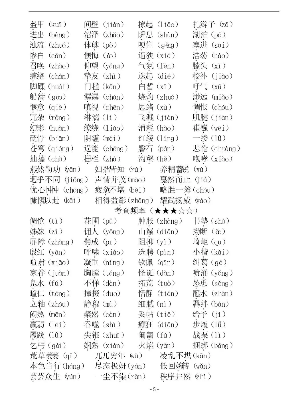 【字音字形】中考必备:七八九年级语文易错字词汇总(六册全) 第6张