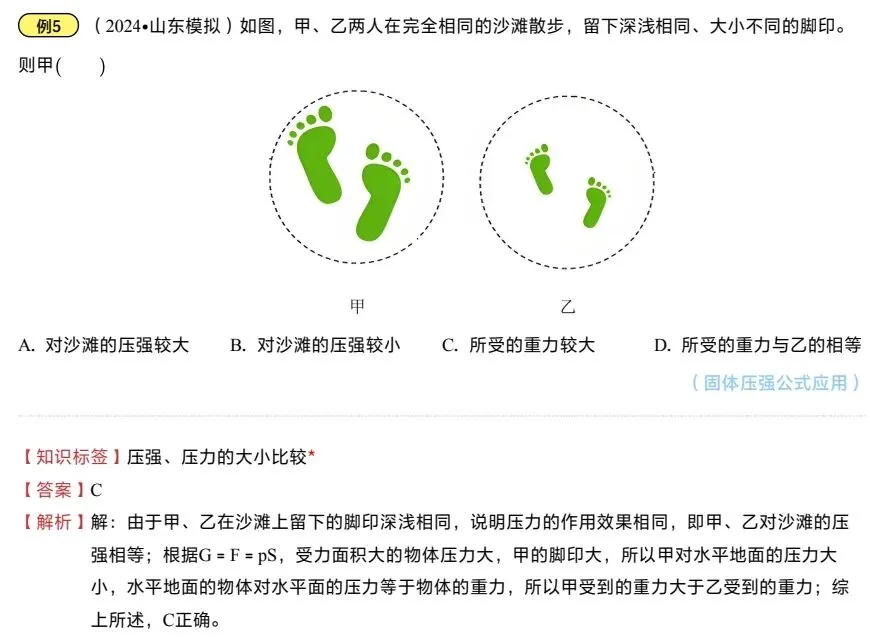 中考物理一轮复习之力学压强 第33张