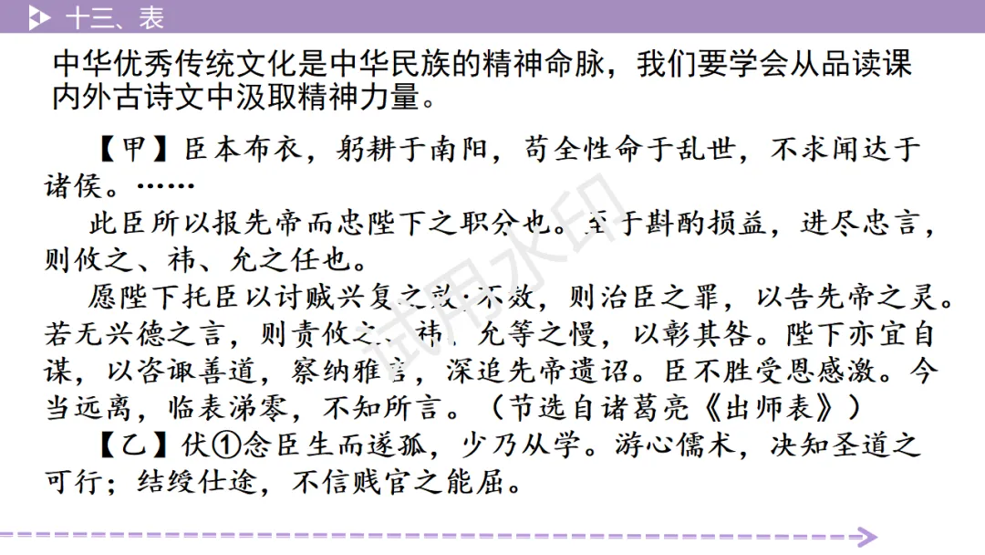 《2026中考总复习精华版》【阅读无忧】第四部分 古诗文十三、表 第7张