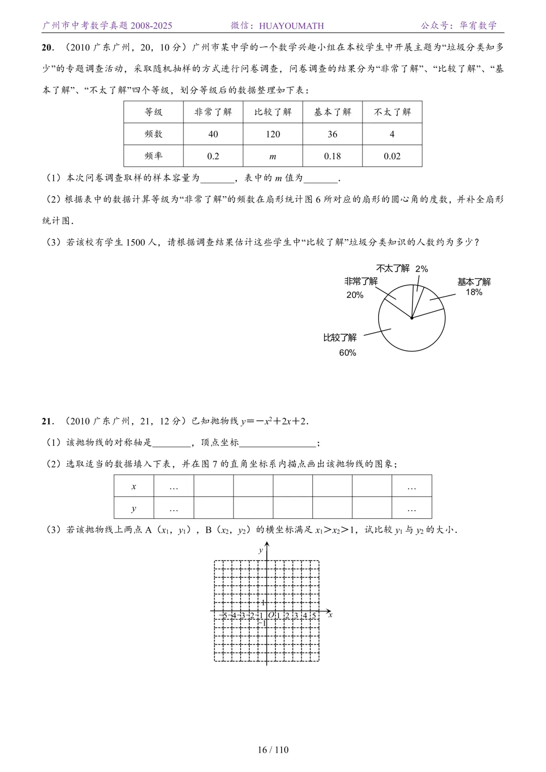 2026届广州中考数学真题2008-2025 第23张