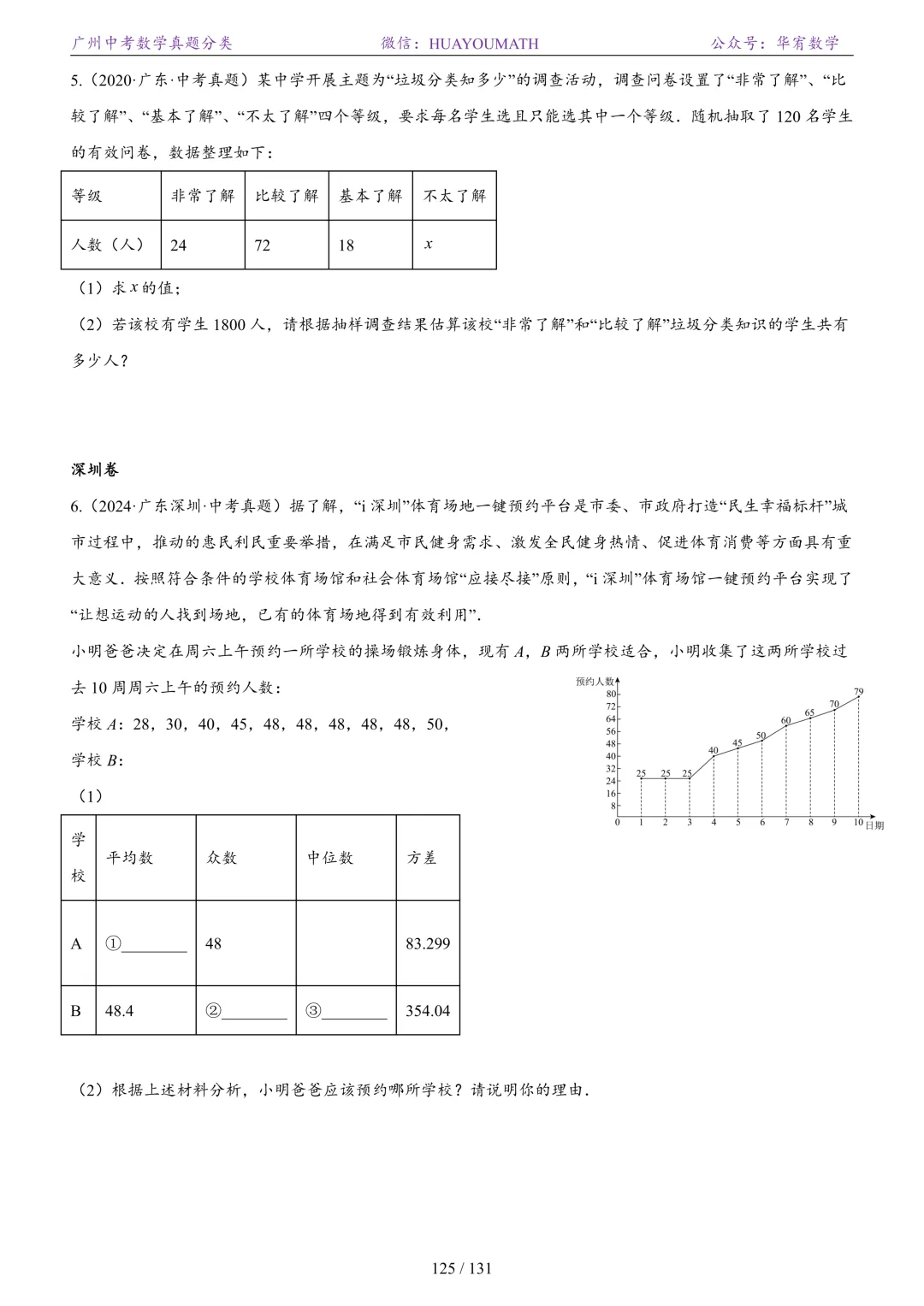 2026届广州中考数学真题分类 第132张