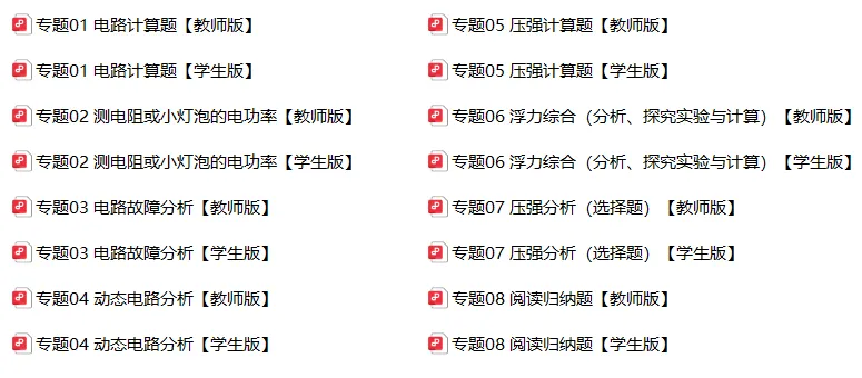 别再停滞中档分!上海中考物理100题培优训练(含答案) 第5张 别再停滞中档分!上海中考物理100题培优训练(含答案) 第5张