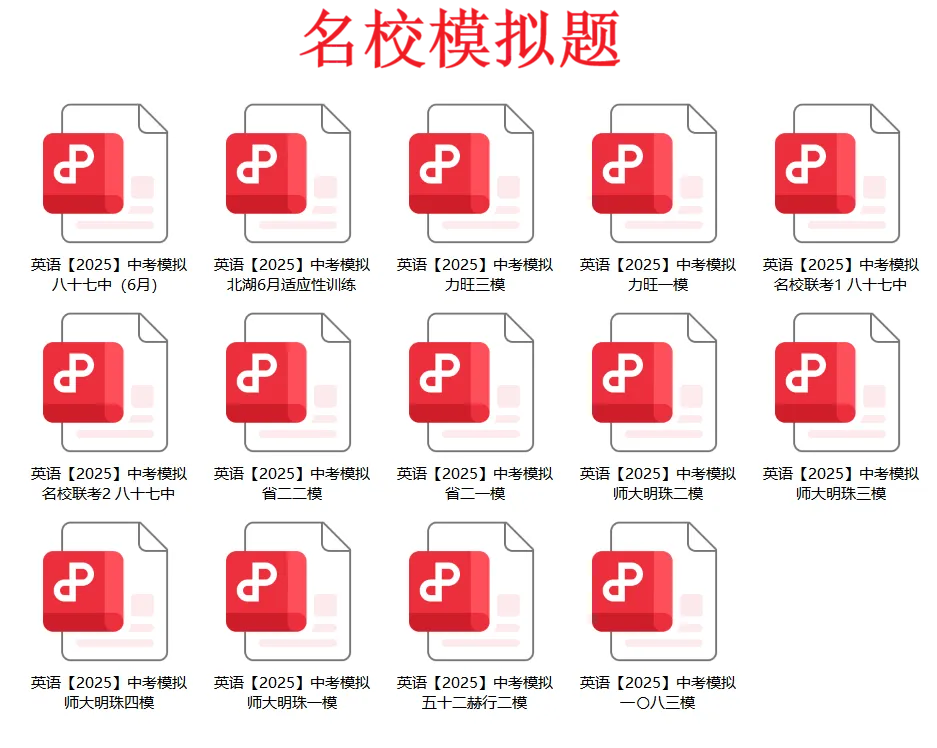 英语【2024-2025】中考模拟 合集(共27份·更新完毕) 第3张