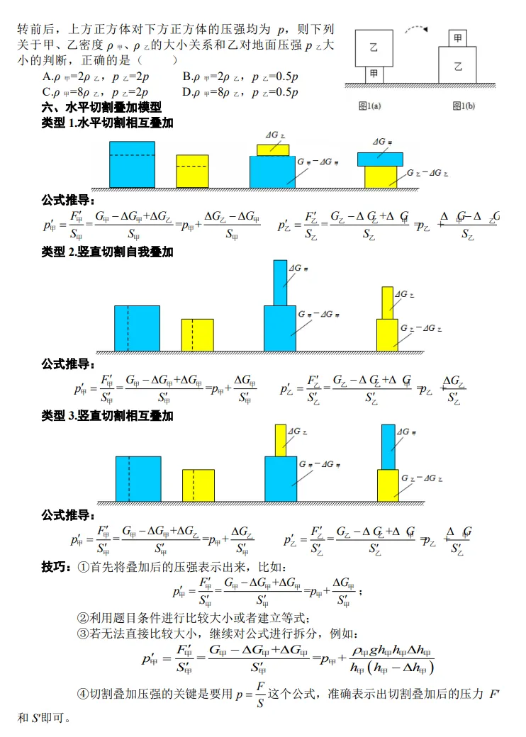 固体压强新疆中考压轴题诠释 第8张