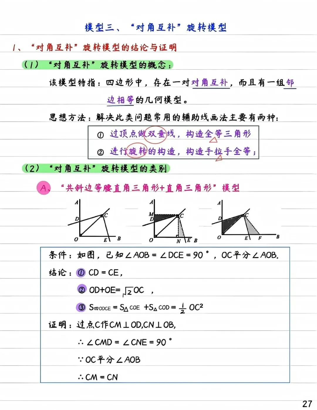 中考数学提分:旋转常考5大模型 第5张 中考数学提分:旋转常考5大模型 第5张