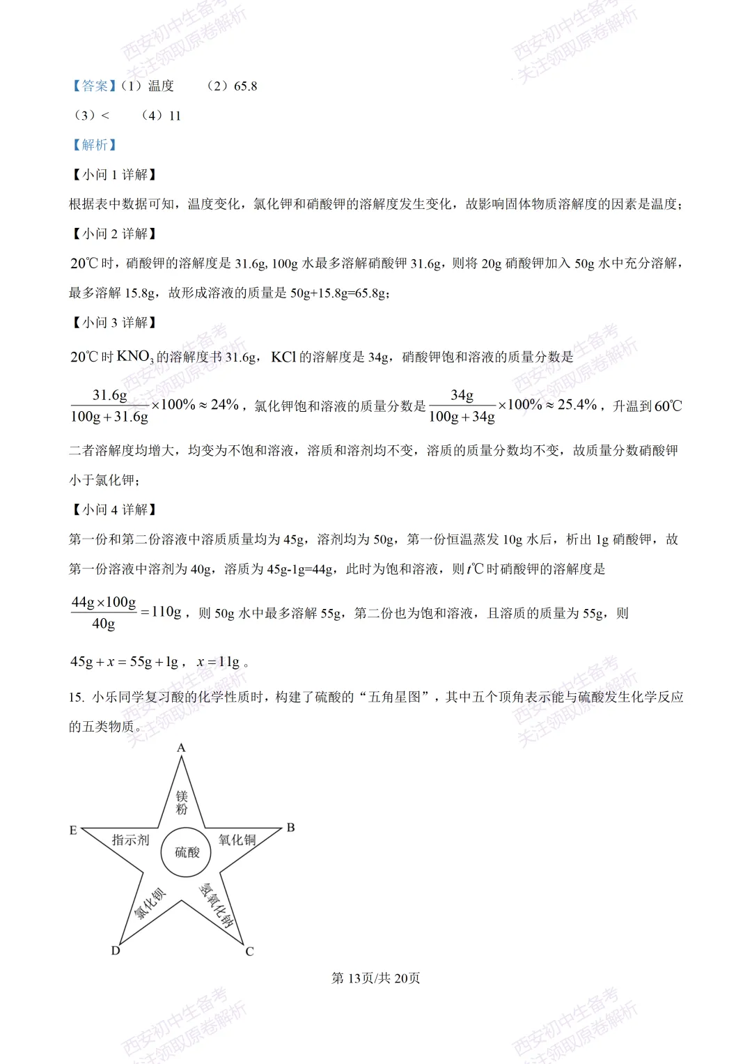 中考复习,五大名校真题!西安模拟:【2025高新一中】九年级五模考试,化学试题,试卷+完整版答案,免费下载! 第30张