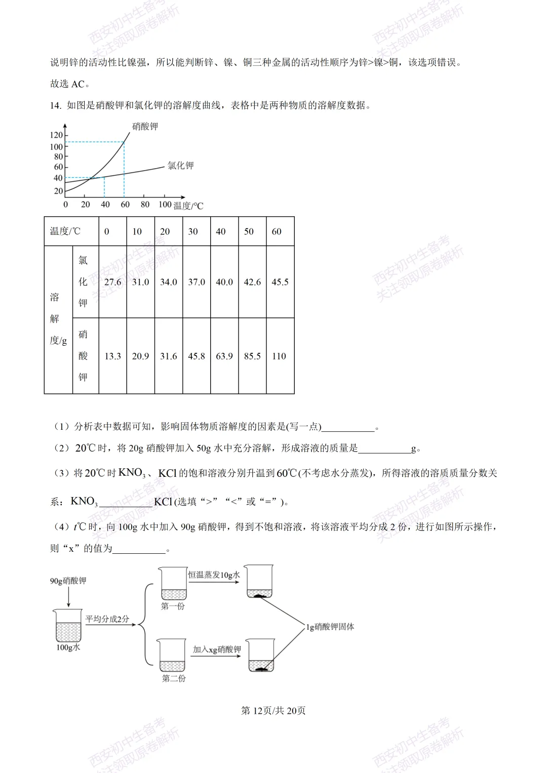 中考复习,五大名校真题!西安模拟:【2025高新一中】九年级五模考试,化学试题,试卷+完整版答案,免费下载! 第29张