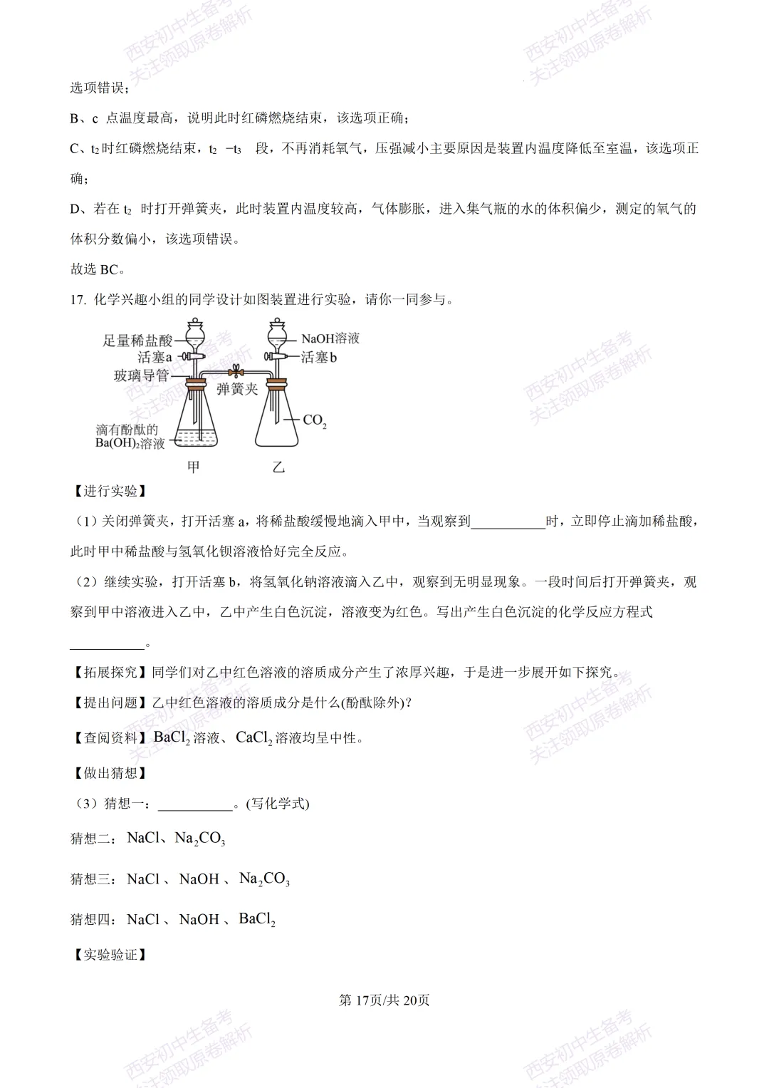 中考复习,五大名校真题!西安模拟:【2025高新一中】九年级五模考试,化学试题,试卷+完整版答案,免费下载! 第34张