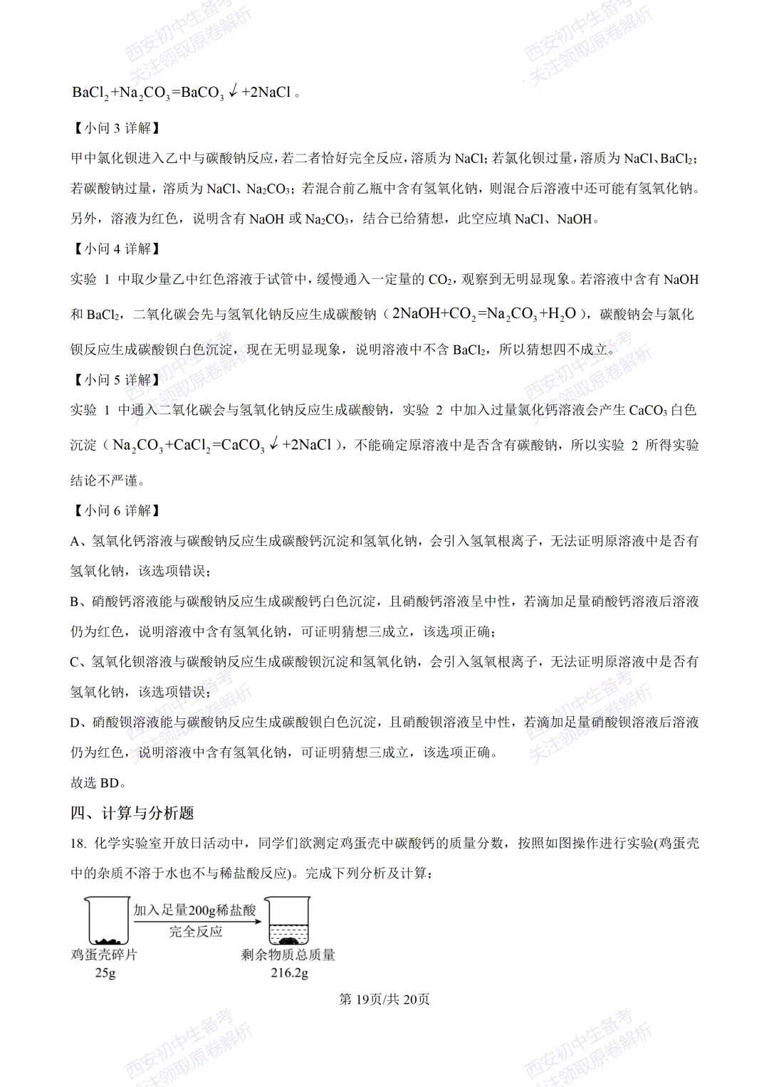 中考复习,五大名校真题!西安模拟:【2025高新一中】九年级五模考试,化学试题,试卷+完整版答案,免费下载! 第36张